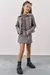 Short Saia em Suede Twill Cinza Vic.Vicky Teen Menina - comprar online