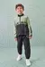 Conjunto de Jaqueta Corta Vento e Calça Jogger em Nylon Ergonomic com Elastano Futebol Preto e Verde Luc.Boo Infantil Me - comprar online