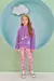Conjunto de Blusão em Pelo Carneirinho Roxo e Legging em Termoskin Estampada Kukiê Infantil Menina - comprar online