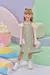 Conjunto de Blusa em Cotton Rosa e Salopete em Moletom com Pelúcia Verde Urso Infanti Infantil Menina - comprar online