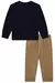 Conjunto de Camiseta em Meia Malha Marinho e Calça Skinny em Canelado Liz Marrom LucBoo Menino - Moda Infantil I Baby, Kids e Teen I Pepe & Sofia