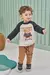 Conjunto de Blusão em Moletom com Pelúcia Growing e Calça Skinny em Fleece Cotelê Elastano Marrom LucBoo Menino - comprar online