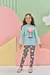 Conjunto de Blusão em Moletom sem Pelúcia Urso Love Azul e Calça Legging em Fly Tech Estampada Kukiê Infantil Menina - comprar online