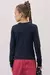 Blusa em Cotton Preta com Pedraria Vic.Vicky Teen Menina