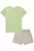 Conjunto de Blusa em Meia Malha Borboleta Verde e Shorts em Moletom sem Pelúcia Off Infanti Infantil Menina na internet