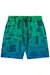 Bermuda Boxer em Nylon Ergonomic com Elastano Surf Azul e Verde Johnny Fox Teen Menino - comprar online