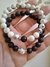 Kit 2 Pulseiras Howlita Branca e Lava Vulcânica 8mm - Universo Marques