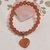 Pulseira Cornalina 8mm Pingente Coração - comprar online