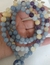 Japamala Quartzo Azul com Água Marinha, Ametista, Citrino 108 contas 8mm - loja online