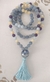 Japamala Quartzo Azul com Água Marinha, Ametista, Citrino 108 contas 8mm - Universo Marques