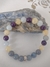 Japamala Quartzo Azul com Água Marinha, Ametista, Citrino 108 contas 8mm