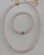 Colar Pedras Quartzo Rosa + Pulseira (Unissex)