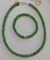 Colar Pedras Quartzo Verde + Pulseira (Unissex)