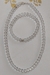 Colar Pedras Cristal de Quartzo + Pulseira (Unissex) - comprar online