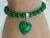Pulseira Malaquita com pingente Malaquita conta de 8mm