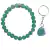 Pulseira Quartzo Verde 8mm + Chaveiro - Câncer