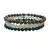 Kit 3 Pulseiras Pedras Unakita, Quartzo Branco e Malaquita 6mm ou 8mm - Universo Marques