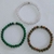 Imagem do Kit 3 Pulseiras Pedras Unakita, Quartzo Branco e Malaquita 6mm ou 8mm