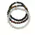 Kit 3 Pulseiras Pedra Quartzo Branco Ônix Olho de Tigre 6mm - comprar online