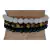 Kit 3 Pulseiras Pedra Quartzo Branco Ônix Olho de Tigre 6mm - Universo Marques