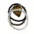 Imagem do Kit 3 Pulseiras Pedra Quartzo Branco Ônix Olho de Tigre 6mm