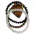 Kit 3 Pulseiras Pedra Quartzo Branco Ônix Olho de Tigre 6mm na internet