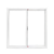 Ventana corrediza de aluminio blanco FORTUNA Basic 1.00x1.00m con vidrio 4mm - comprar online