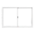 Ventana corrediza de aluminio blanco FORTUNA Basic 1.50x1.00m con vidrio 4mm - comprar online