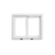 Ventana corrediza de aluminio blanco FORTUNA Basic 0.60x0.50m con vidrio 4mm