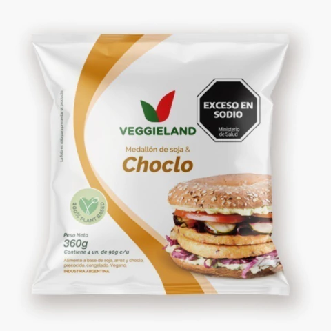 MEDALLON DE SOJA Y CHOCLO - VEGGIELAND (3u x 360G)