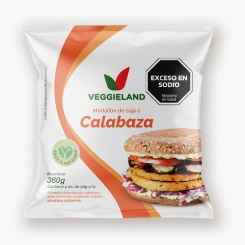 MEDALLON DE SOJA Y CALABAZA - VEGGIELAND (3u x 360GR)
