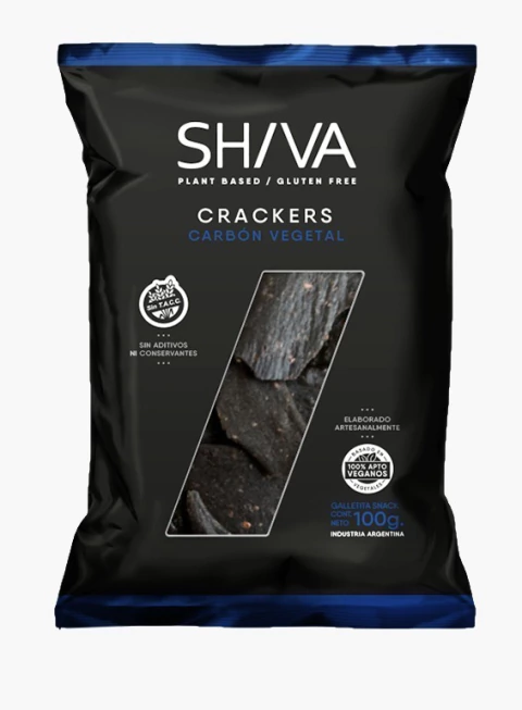 SHIVA - CRACKERS CARBÓN VEGETAL