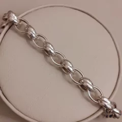 Pulsera en plata 925 Eslabón Rolo - Montecassiano Joyas
