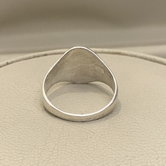 Anillo sello Letra inicial B en plata 925 y Oro - Montecassiano Joyas
