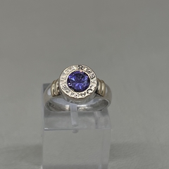 Anillo en Plata 925 y Oro con Amatista Bul U.OO - comprar online