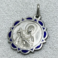 Medalla antigua Santa Teresa Plata 900 virgen R.BE en internet