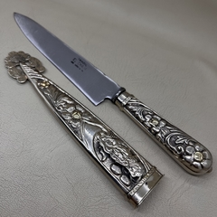 Cuchillo Platería Criolla de alpaca metal dorado 404 hoja 14cm - comprar online