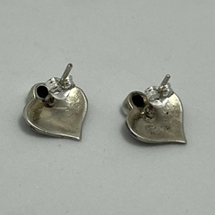 Aros Hojitas plata 925 Onix Negro R.BU - tienda online