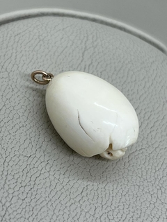 Dije Antiguo huevito con ave en oro 18k material noble - tienda online