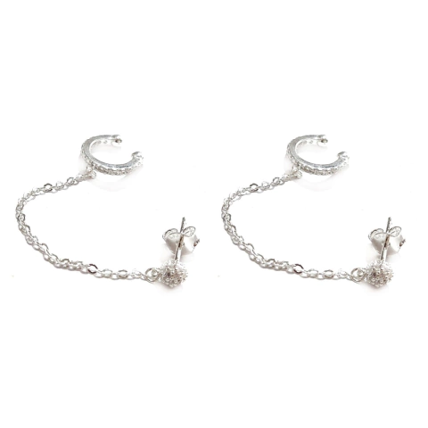 Brinco corrente e piercing pressão