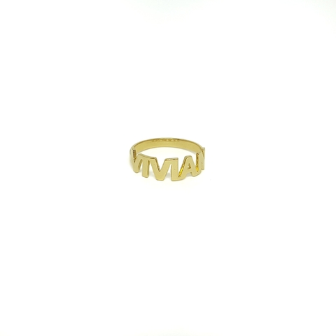 Anel nome dourado