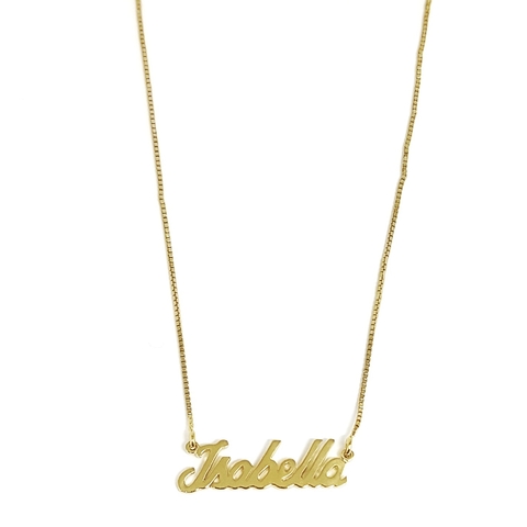 Colar com nome dourado