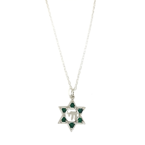 Colar estrela de David e Chai