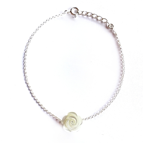 Pulseira flor madrepérola