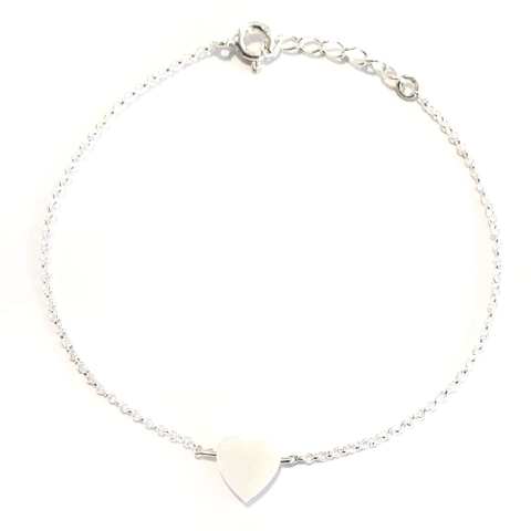 Pulseira coração madrepérola