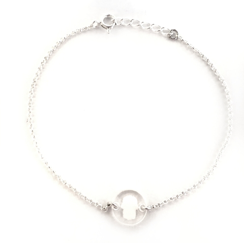Pulseira hamsa acrílico