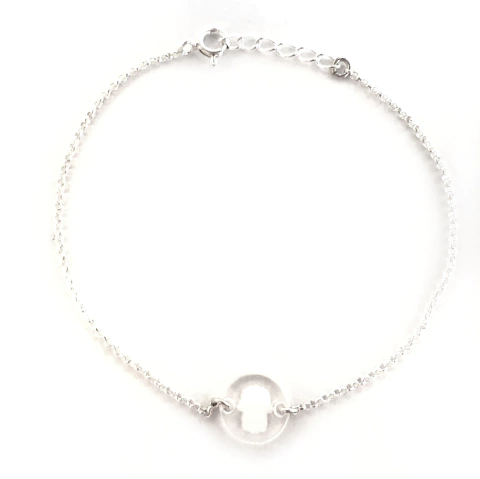 Pulseira hamsa acrílico