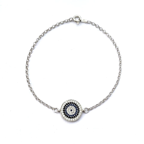 Pulseira olho grego redondo