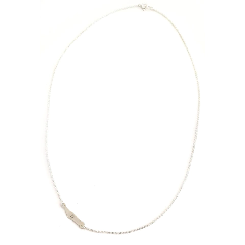 Colar feminino Mapa de Israel - 70% do lucro será destinado a Israel