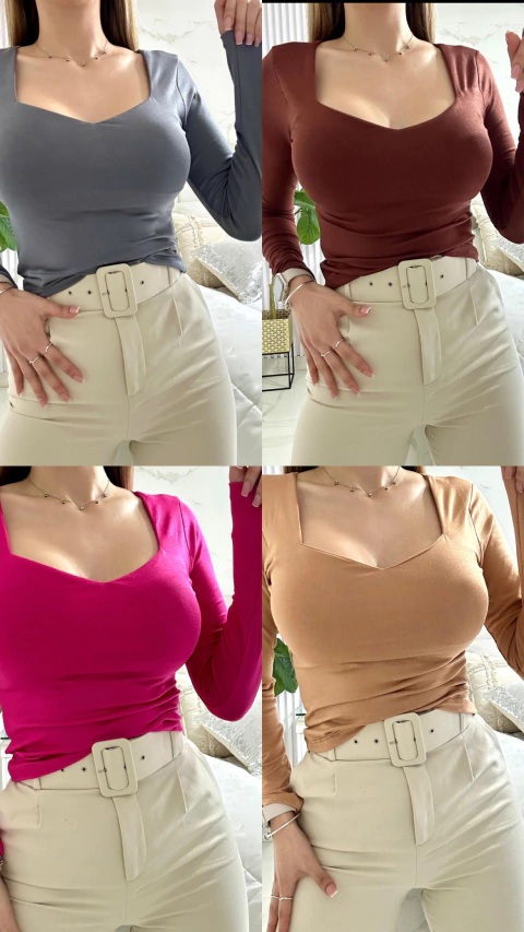 Camiseta escote espejo